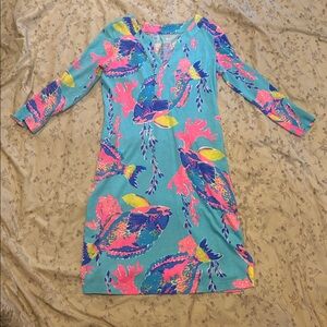 Lilly Pulitzer Riva dress in Shorely Blue Sandstorm